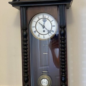 Antique Victorian Walnut Case Vienna Wall Clock - Etsy UK
