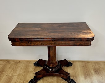 Fantastic quality Antique William IV rosewood card table
