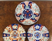 Three Original Quality Antique Japanese Hand Painted Imari plates