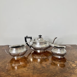 Stunning quality antique Edwardian three piece tea set