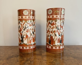 美しいアンティークの九谷焼のボトル花瓶 - Etsy 日本