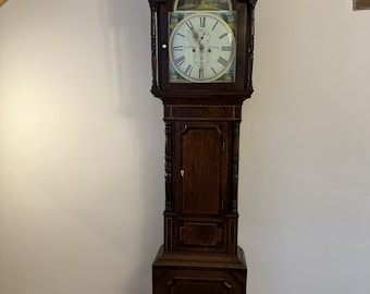 Emperor Clock Company Solid Oak Grandfather Clock Weight Driven