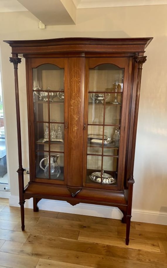 Edwardian mahogany display cabinet deals