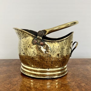 Victorian Quality Brass Helmet Coal Scuttle image 3