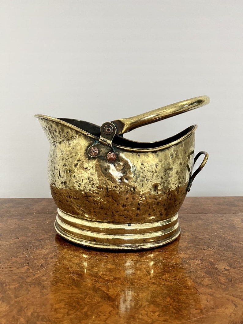 Victorian Quality Brass Helmet Coal Scuttle image 3