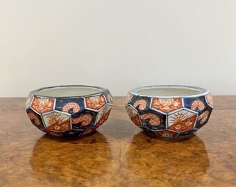 珍しい日本のアンティークの高級伊万里焼ボウルのペア - Etsy 日本