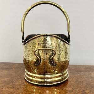 Victorian Quality Brass Helmet Coal Scuttle image 2