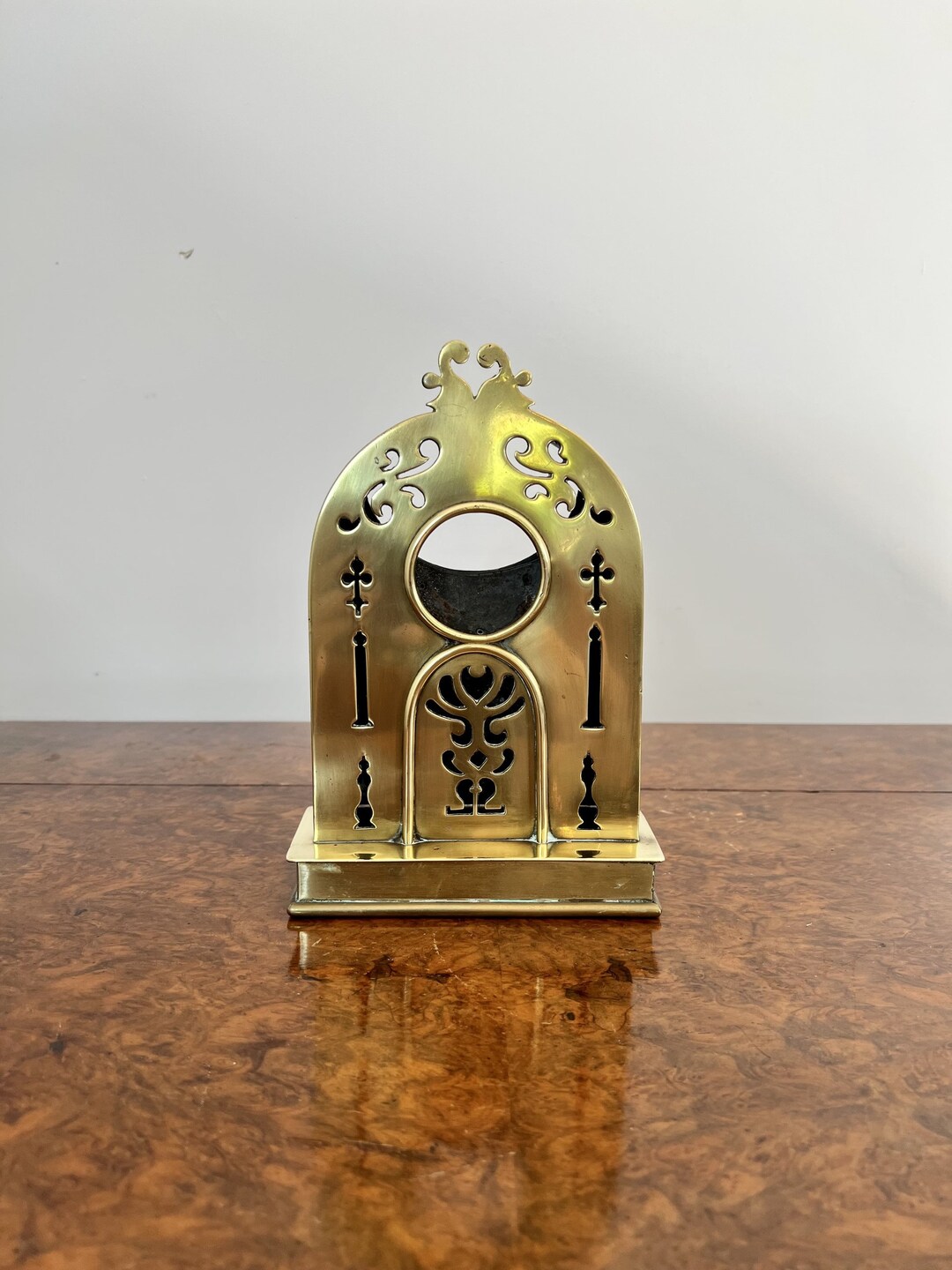 Antique Edwardian Brass Pocket Watch Holder Etsy