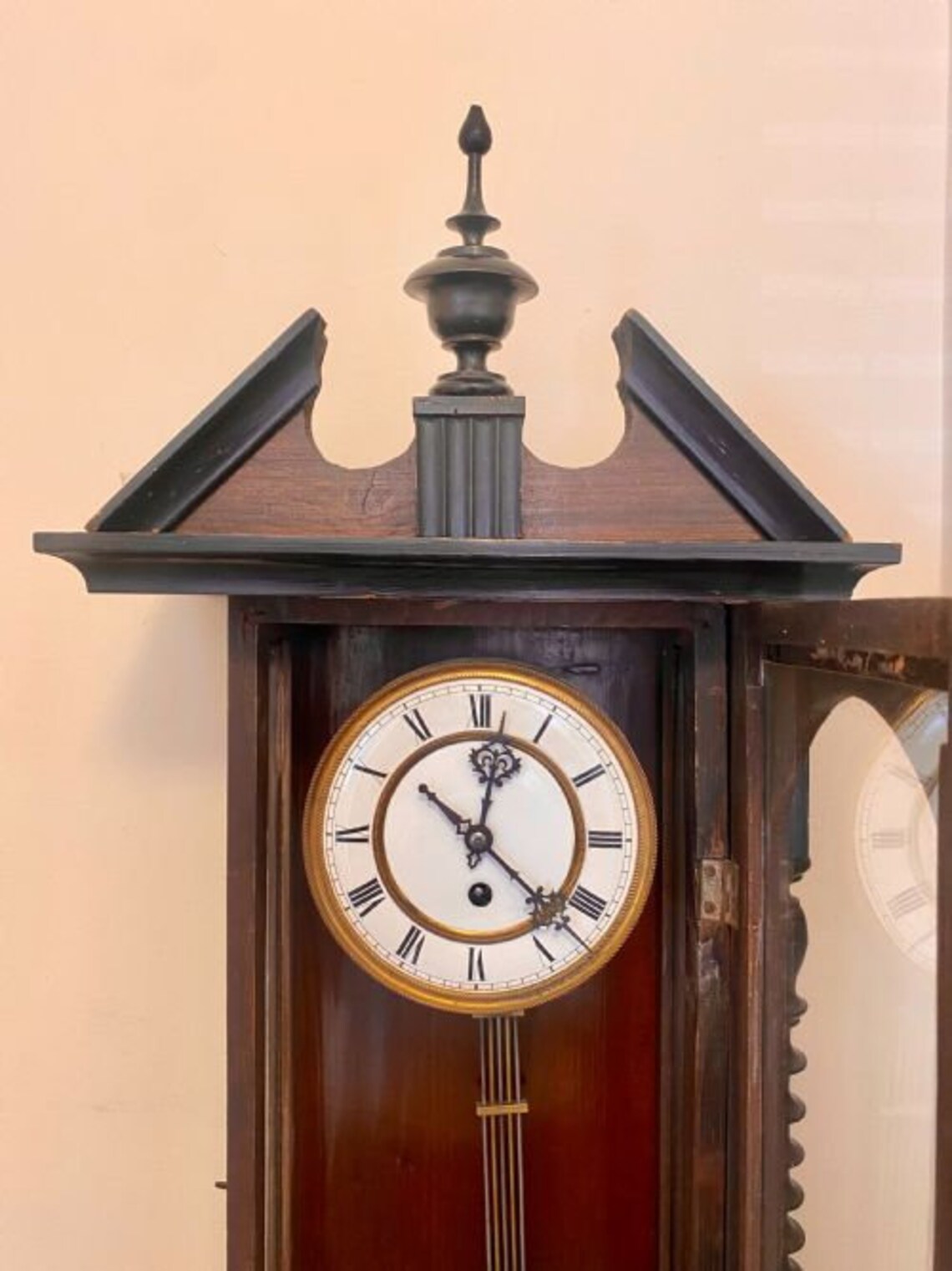 Antique Victorian Walnut Case Vienna Wall Clock - Etsy UK