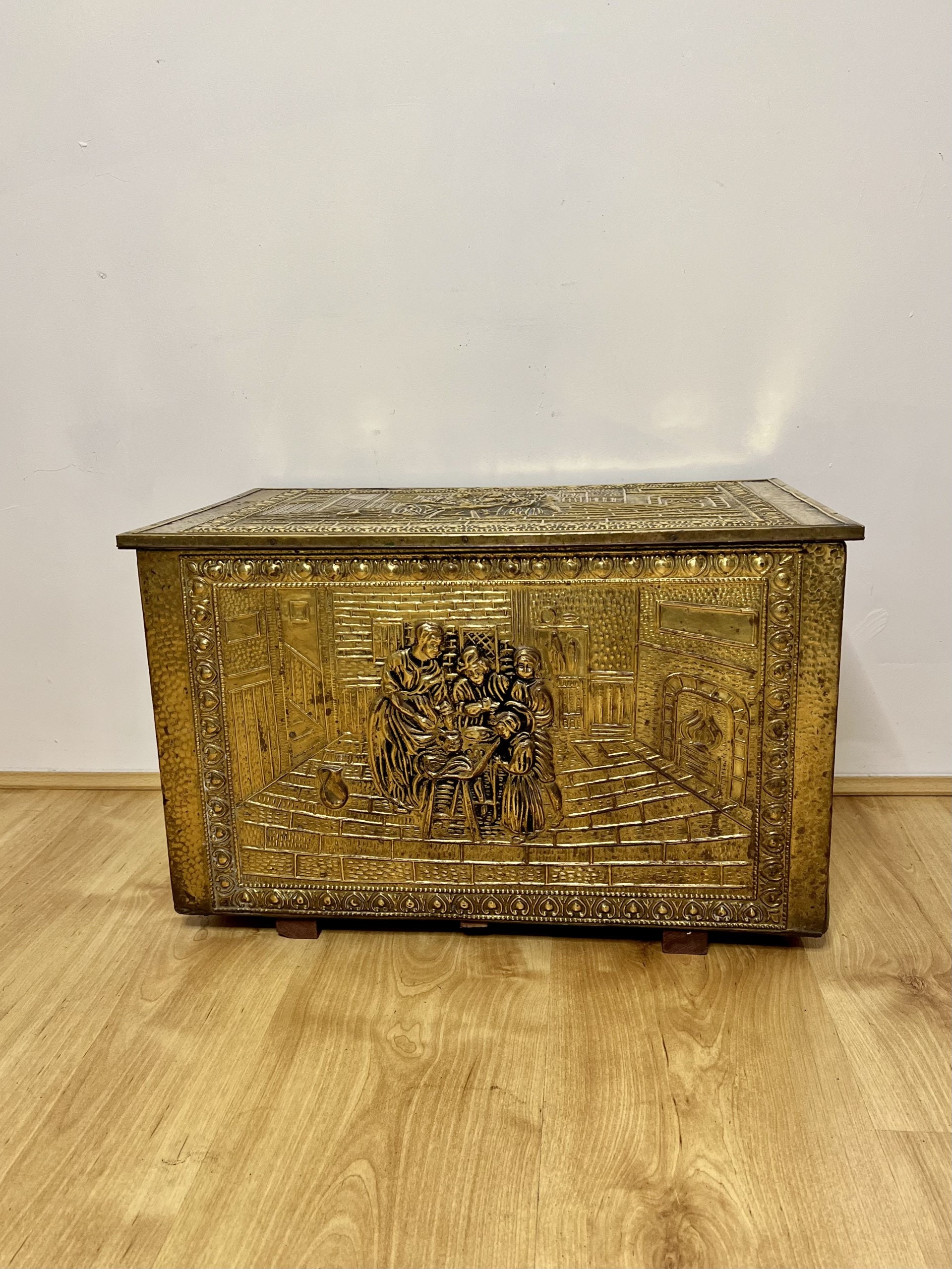Antique Quality Ornate Brass Coal Box - Etsy