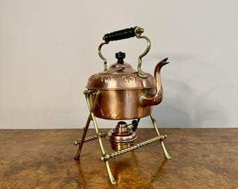 アンティークビクトリア朝の銅製ケトル。 1830 ～ 1860 年頃 - Etsy 日本