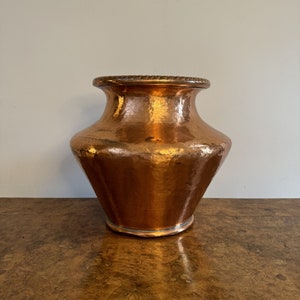 Lovely auality antique Victorian copper jardiniere