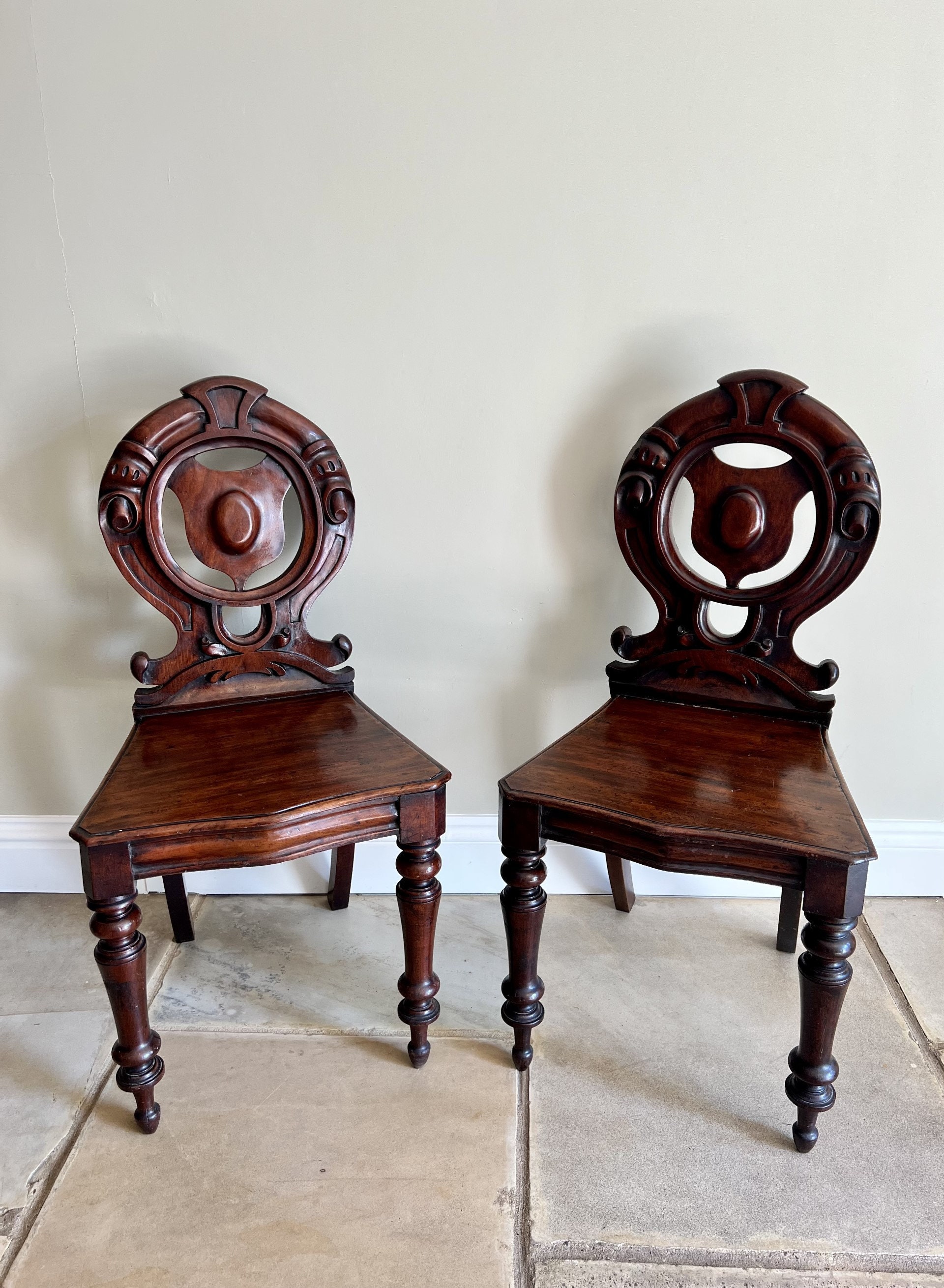 Antique hall chairs discount