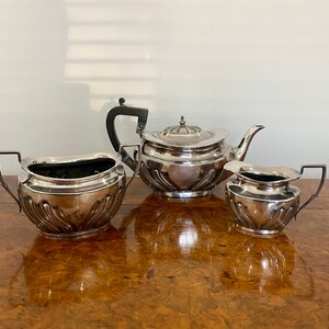 Antikes Edwardian Qualität versilbertes Tee-Set