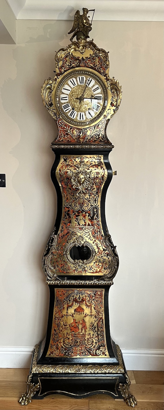 HOTEL NAPOLI デザイン 掛時計　ビンテージ　大型　オブジェ Fantastic Quality Napoleon III Marquetry Inlaid Eight Day Longcase
