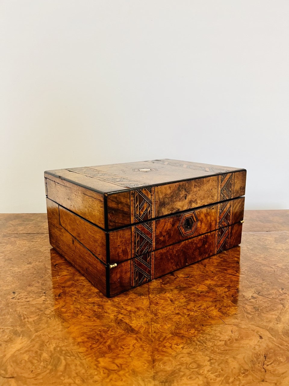 Lovely Antique Victorian Tunbridge Ware Inlaid Writing Box - Etsy