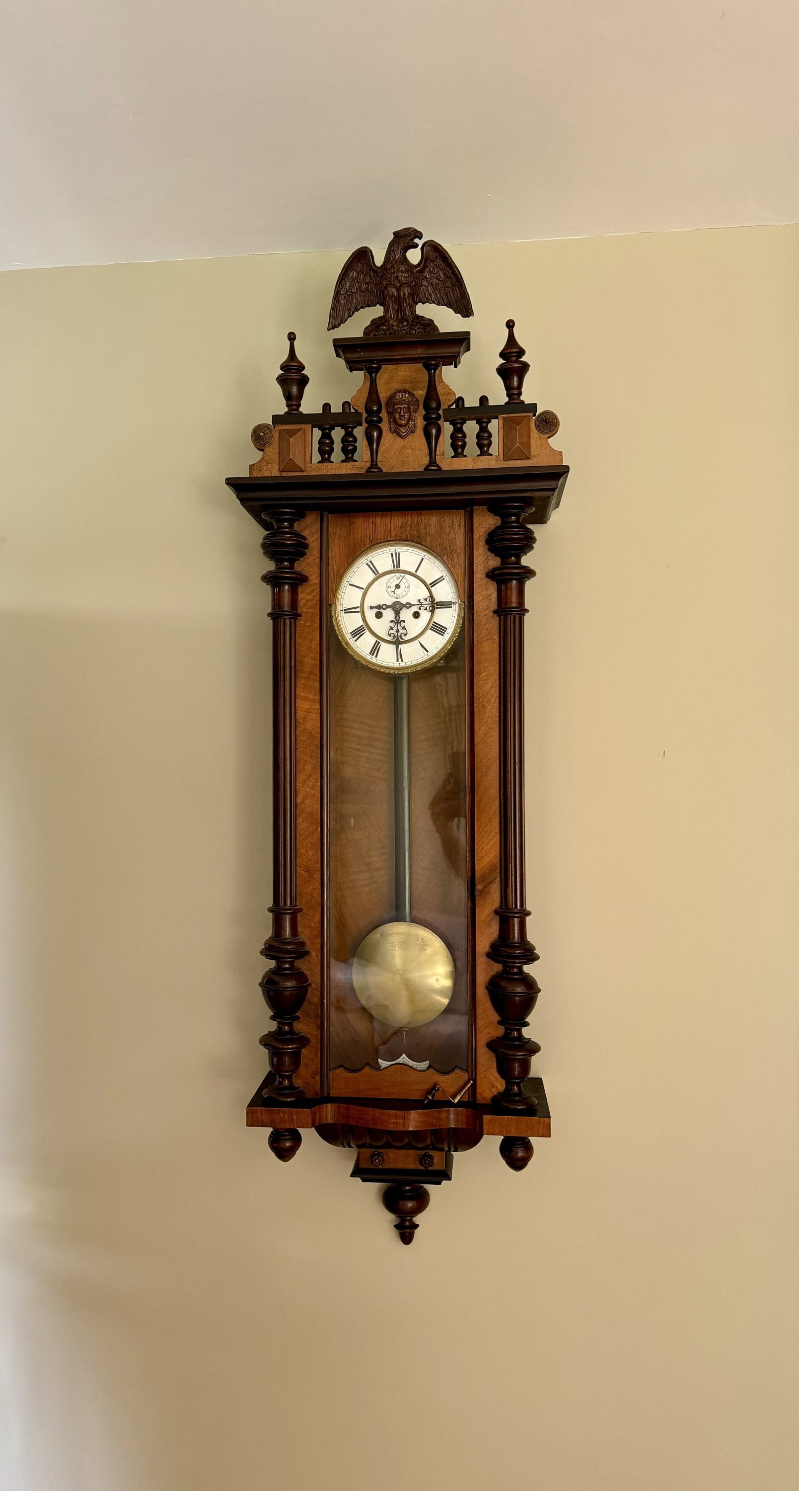 Fantastic Quality Antique Victorian Carved Walnut Vienna Wall Clock - Etsy