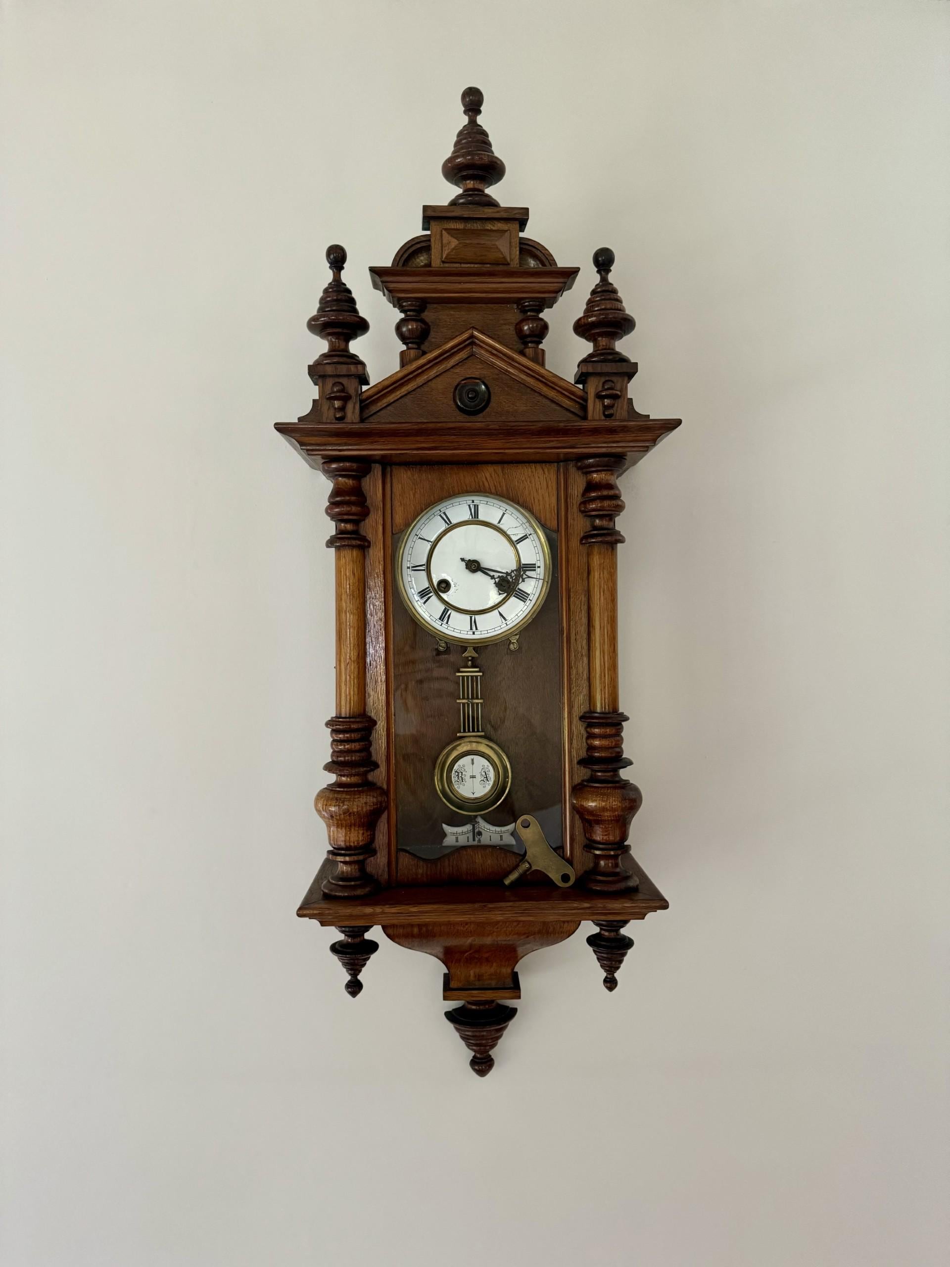 Antique Victorian Walnut Vienna Wall Clock - Etsy
