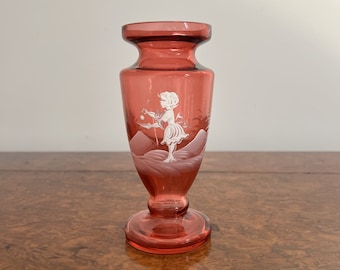 Antique Victorian Mary Gregory small vase
