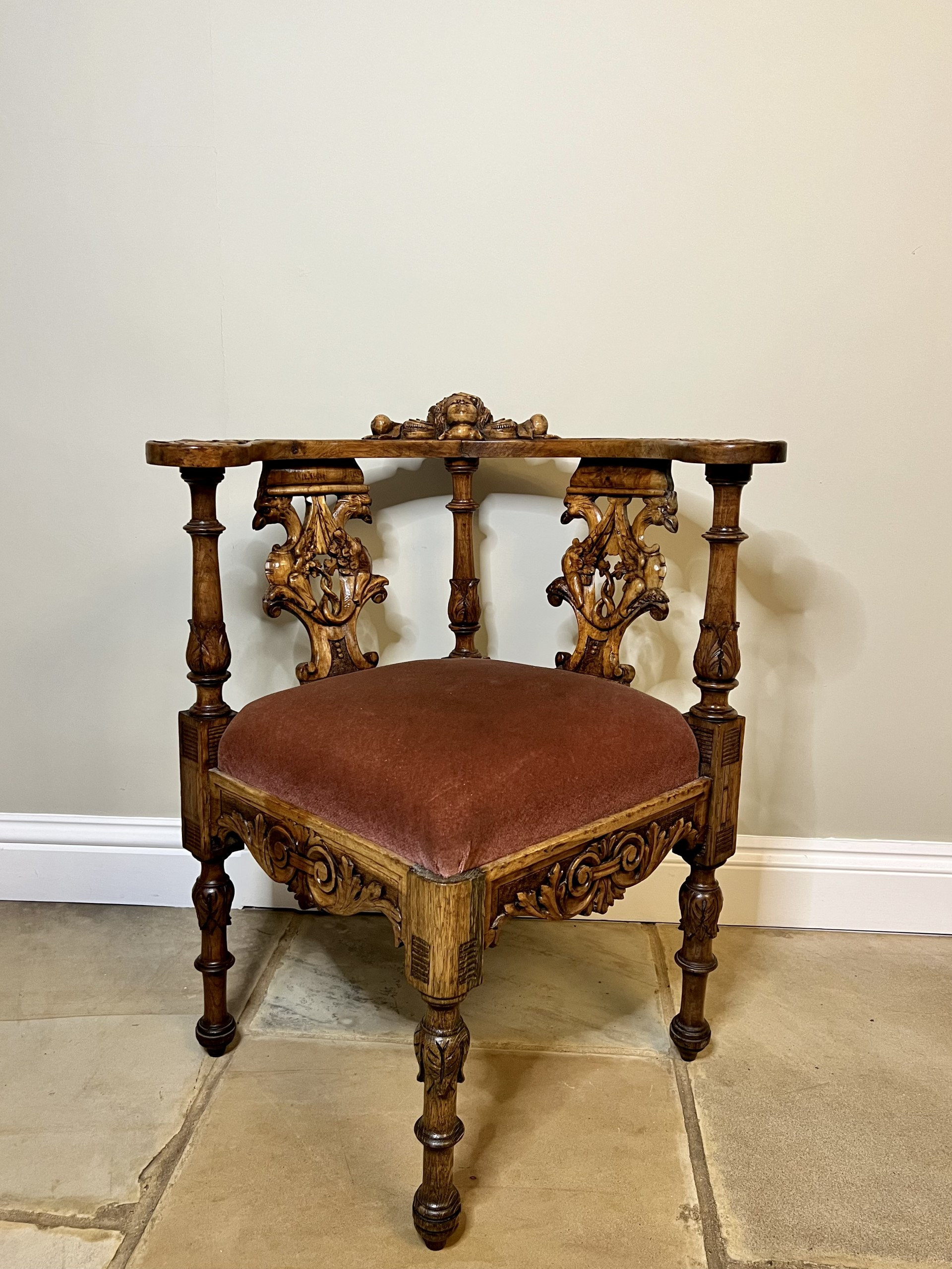 Wooden corner chair antique hotsell