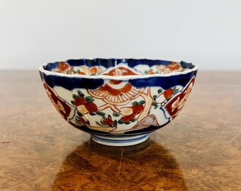 伊万里焼のどんぶり鉢 アンティーク伊万里どんぶり鉢：明治時代の日本の陶芸木窯工芸品