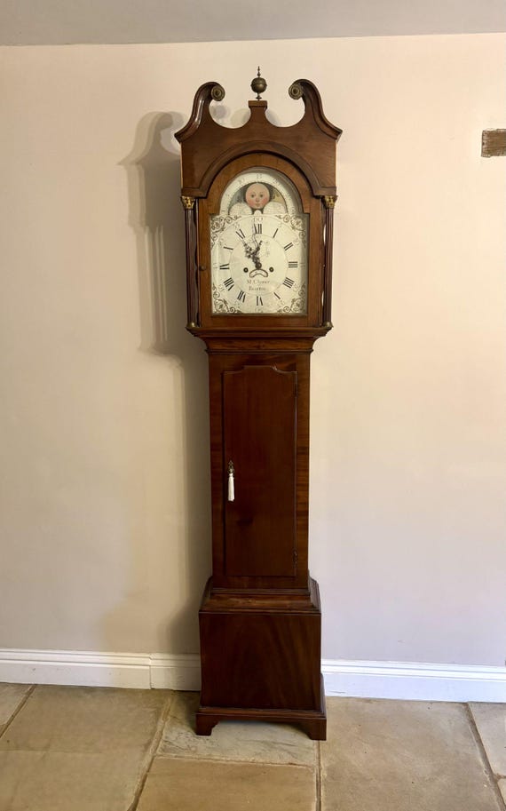 Impressive Quality Antique George III Mahogany Eight Day Longcase