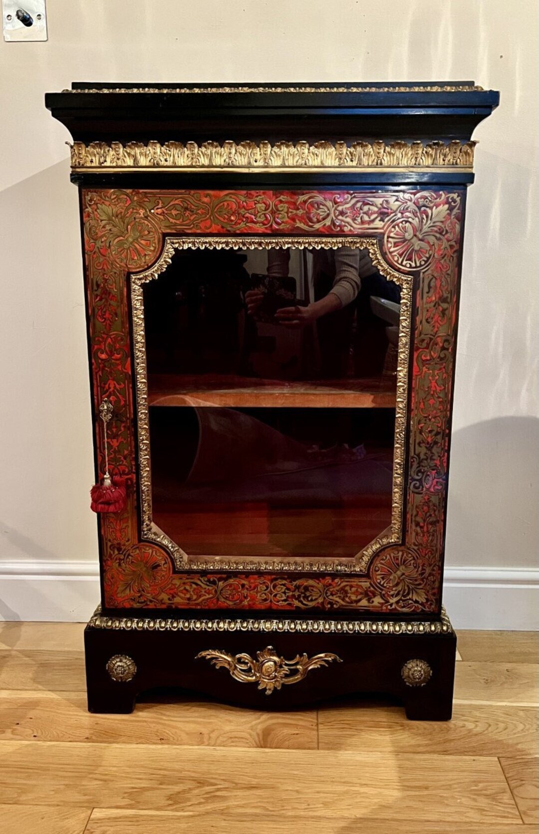 上質なアンティーク ビクトリア朝 フランス ブール ディスプレイ