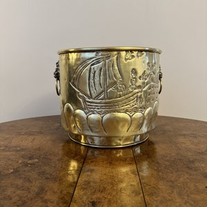Large Antique Victorian Dutch Brass Jardiniere