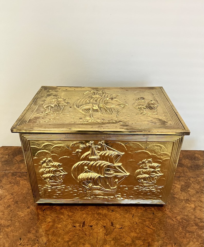 Ornate Antique Quality Brass Coal Box Etsy ornate-antique-quality-brass-coal-box-etsy