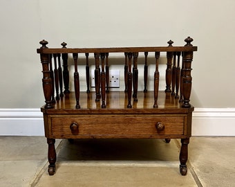 Antike viktorianische Qualität gemustertes Nussbaum Canterbury