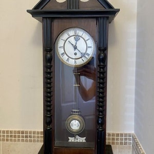 Antique Victorian Walnut Case Vienna Wall Clock - Etsy UK