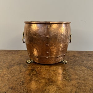 Fantastic quality antique Victorian copper and brass jardiniere