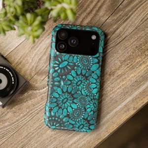 Turquoise Western iPhone 17 Case: Impact-Resistant Polycarbonate image 4