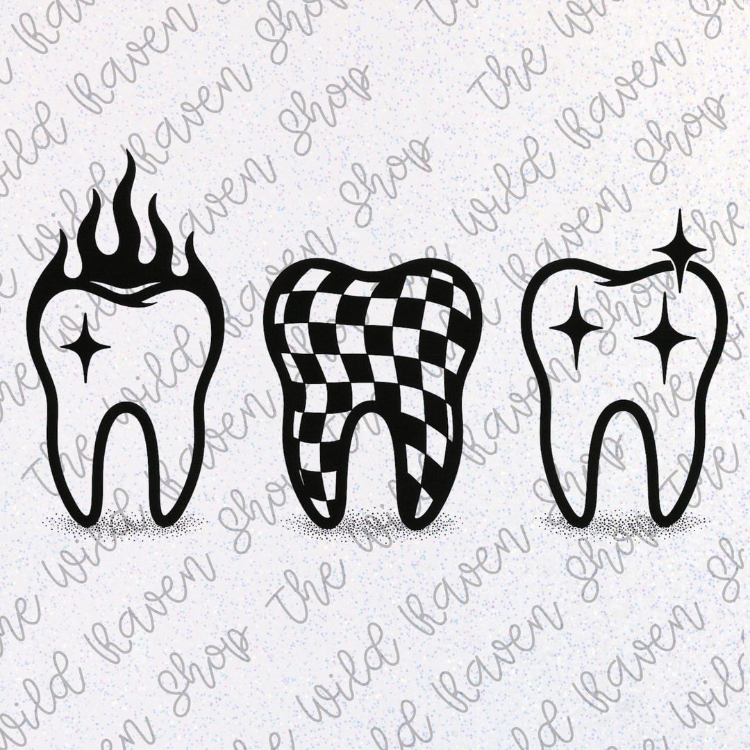 Grunge Checkered Teeth PNG: Tattoo-inspired Sublimation Design (digital ...