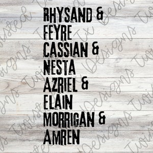 ACOTAR Sublimation PNG
