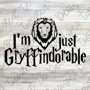 I'm just Gryfinndorable SVG Design Files