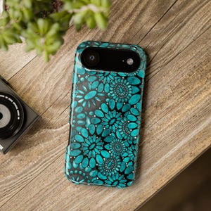 Turquoise Western iPhone 17 Case: Impact-Resistant Polycarbonate image 2