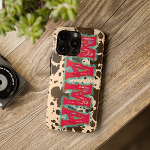 Mama koe print westerse stoere telefoonhoesjes