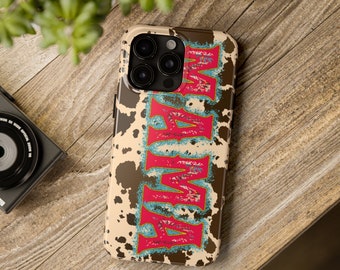 Mama Cow Print Western Tough Phone Cases