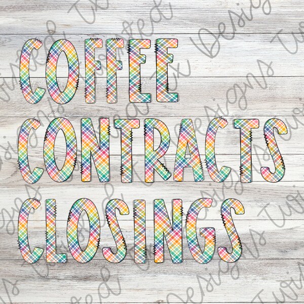 Coffee Contracts and Closings Svg Etsy