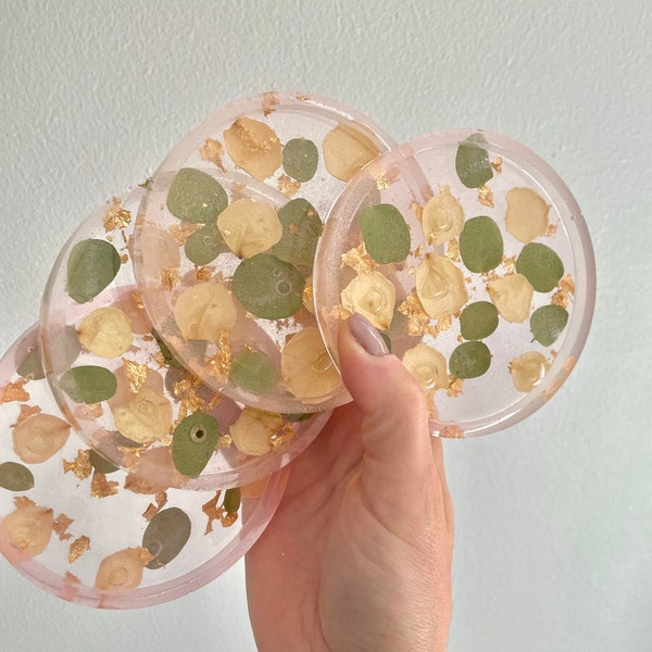 Dried Flower Coasters