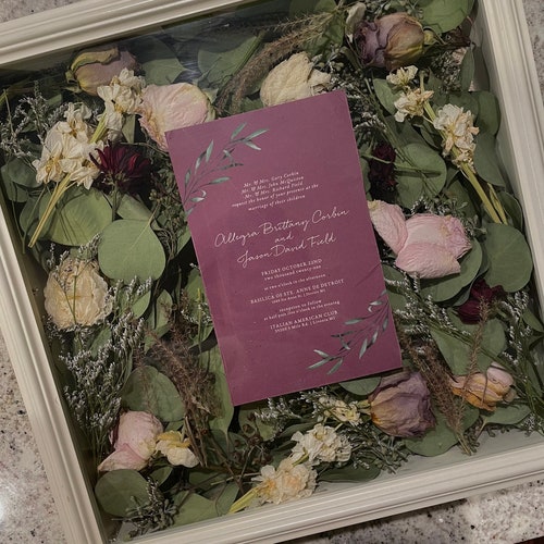 Wedding Flowers Preservation Wedding Framed Bouquet Bridal Etsy