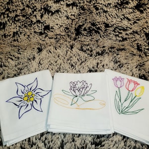 Frühlingsblumen bestickte Küchenhandtücher