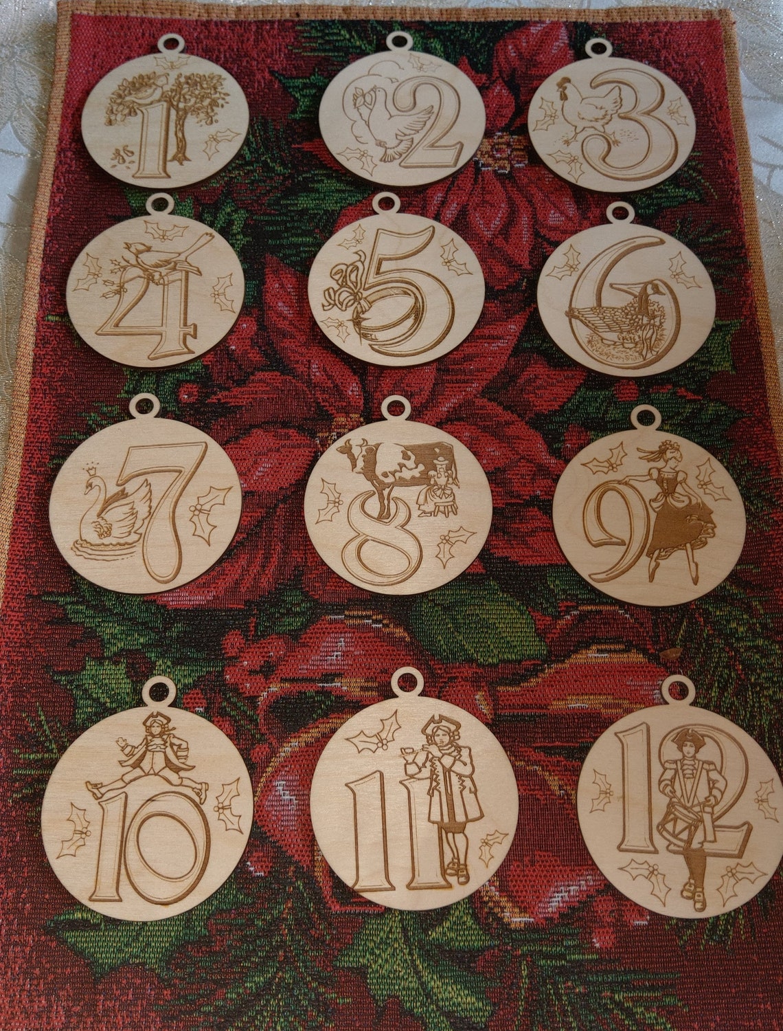 12 Days of Christmas Ornaments SVG Etsy