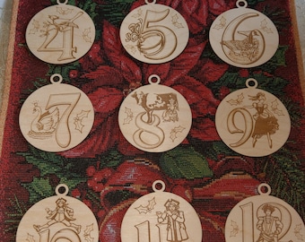 12 Days of Christmas Ornaments SVG