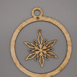 Dangling Snowflake Ornament SVG