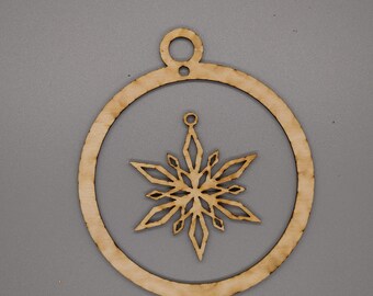 Dangling Snowflake Ornament SVG