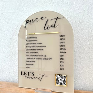Price List Sign, QR Code Business Sign, Business Connect, Social Media Sign, Payment Sign, Instagram, Venmo, Facebook, Connect With Us