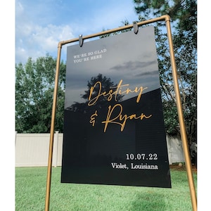 Welcome Wedding Sign, Custom Acrylic Sign, Personalized Sign, Baby Shower, Bridal Shower Welcome Sign, Hanging Wedding Sign