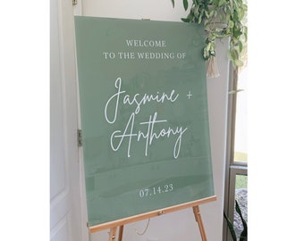 Acrylic Wedding Sign, Welcome Wedding Sign, Custom Acrylic Sign,Personalized Sign, Baby Shower Sign, Bridal Shower Sign, Modern Wedding Sign